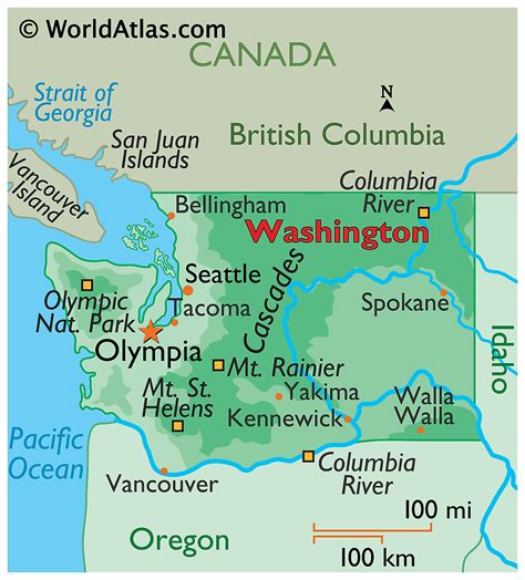 Washington Maps And Facts World Atlas