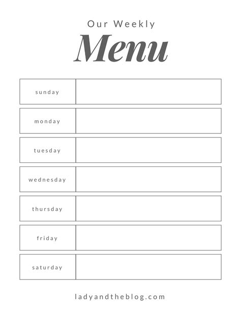 Printable Weekly Dinner Planner