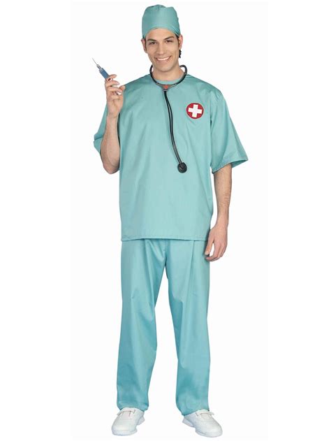 Surgeon Scrubs Surgical Doctor Hospital Medical Role Play Dress Up Mens Costume Ebay