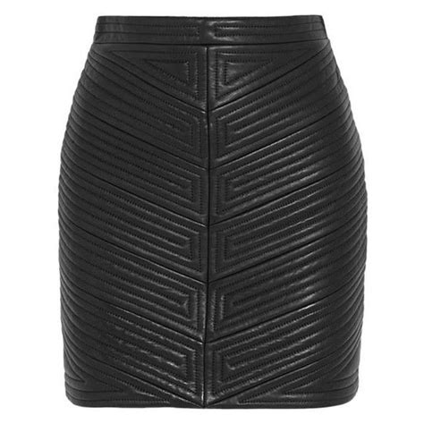 balmain quilted leather mini skirt liked on polyvore featuring skirts mini skirts quilted