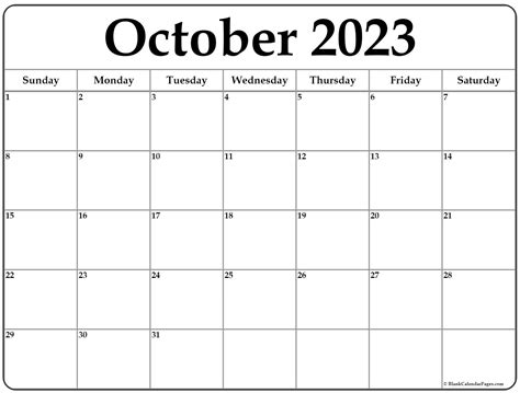 October 2023 Blank Calendar Pdf Mobila Bucatarie 2023