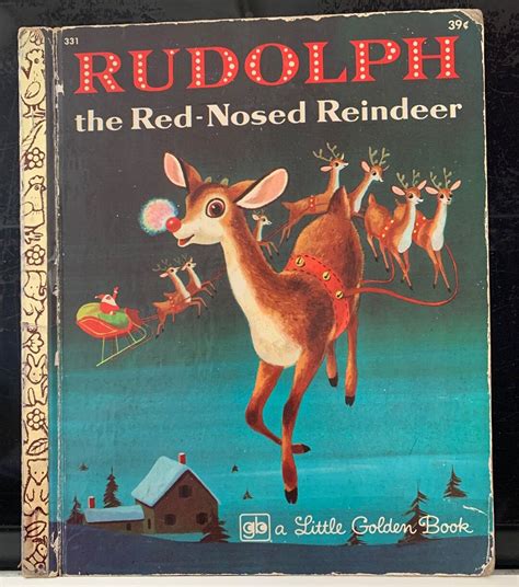 Rudolph The Red Nosed Reindeer Little Golden Book 1972 Etsy Little Golden Books Rudolph The