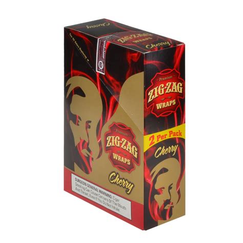 Zig Zag Wraps Premium Cherry 25 Packs Of 2 Tobacco Stock