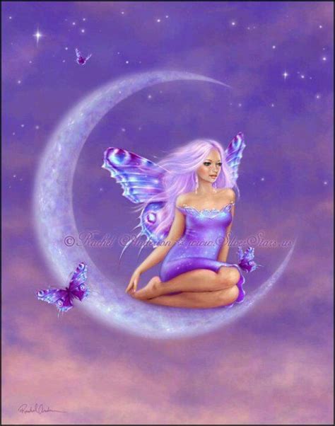 Purple Moon Fairy Fairys Pinterest