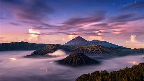 Mount Bromo Mountain Volcano Landscape With Fog Hd Nature Wallpapers