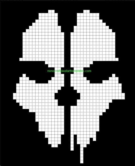 Minecraft Pixel Art Templates Call Of Duty Ghosts Skull