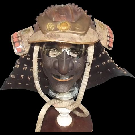 Japanese Edo Period Kabuto Samurai Helmet And Mengu Mask Sally Antiques