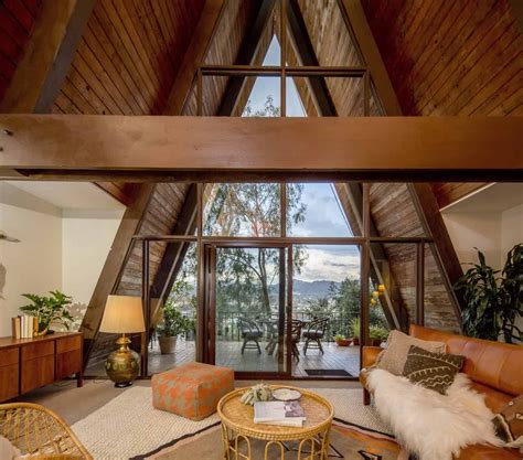 Iconic Mid Century A Frame Boasts Stunning Views Over Downtown La A