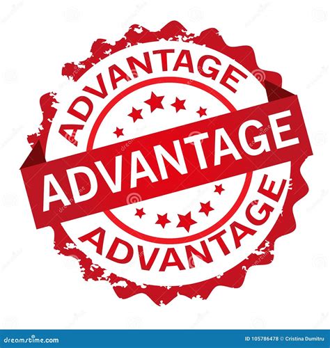 Advantage Stamp Signseal Stock Vector Illustration Of Badge Label