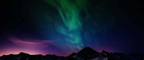 Night Sky Aurora Borealis Wallpaper