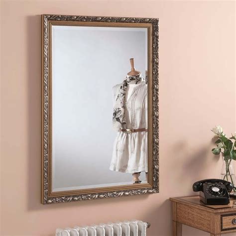 Dahlia Decorative Gold Rectangular Wall Mirror | HomesDirect365