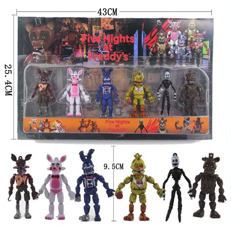 6 Pcsset Five Nights At Freddys Action Figure Toy Fnaf Bonnie Foxy