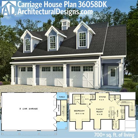 Real estate in storrs, connecticut. Plan 36058DK: 3 Car Carriage House Plan with 3 Dormers ...