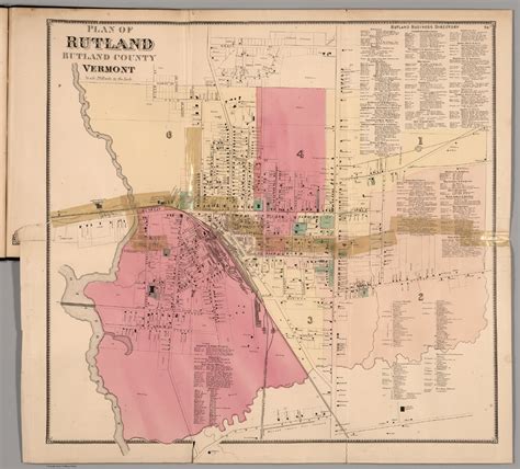 Rutland Rutland County Vermont David Rumsey Historical Map Collection