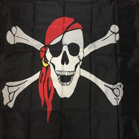 High Quality Large Skull Crossbones Pirate Flag Jolly Roger Hanging