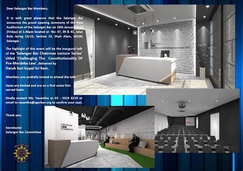 Hg.org includes firms' overview, contact information, services, website, social c. Grand Opening Ceremony of the New Selangor Bar Auditorium ...