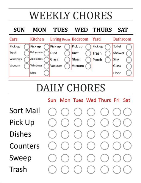 Made Myself A Weekly And Daily Chores Check List I Can Share With Anyone