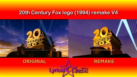 20th Century Fox Logo 1994 Remake V4 Youtube