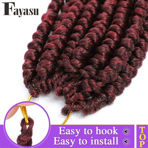 Buy Fayasu Pre Twisted Spring Twist Crochet Hair Curl End Senegalese