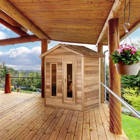 Valkea Outdoor Cedar Saunas Ols660 Clear Wood Indoor Cedar Sauna