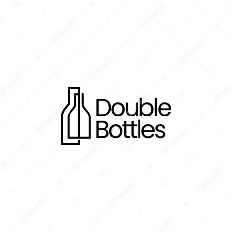 Premium Vector Two Bottle Logo Vector Icon Illustration