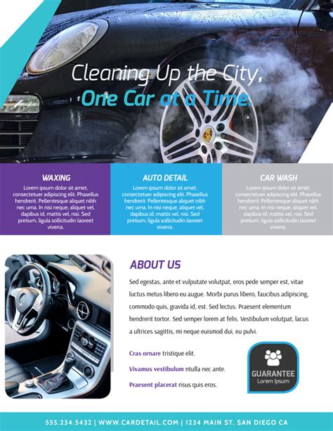 Our seamless online booking process has made your next car wash service a whole lot better in just 60 seconds, simply view car detailing prices and book right away. Car Wash Price List Flyer Template | MyCreativeShop