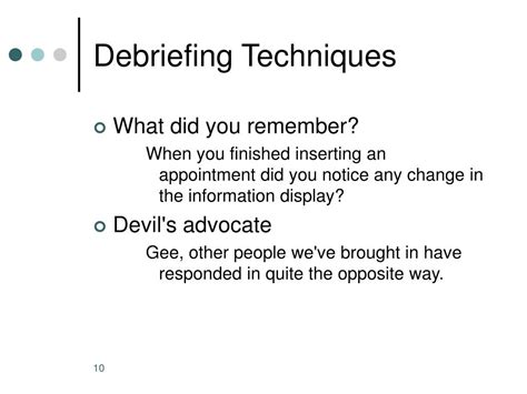Ppt Debriefing Recommendations Powerpoint Presentation Free