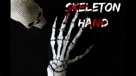 Easy Skeleton Hand Halloween 2016 Body Painting Youtube