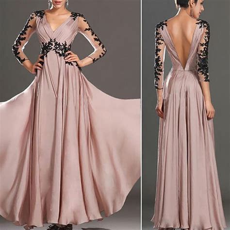 Pink Elegant Banquet Lace Wedding Dress Evening Dress Banquet Dresses