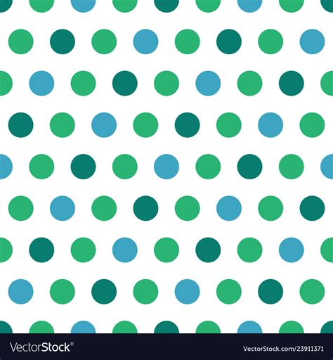 Blue And Green Polka Dots On White Background Vector Image
