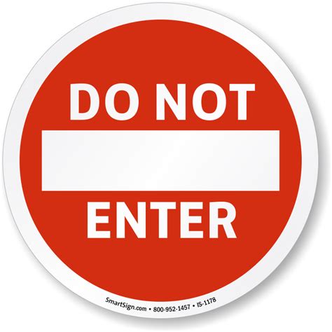 Do Not Enter Symbol Sign Sku Is 1178