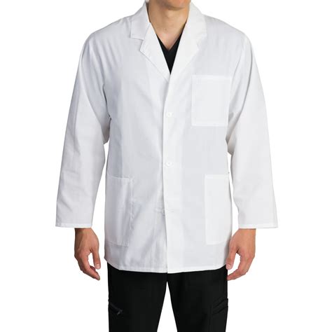 Medgear Unisex White Lab Coat 33 With 3 Pockets White X Small