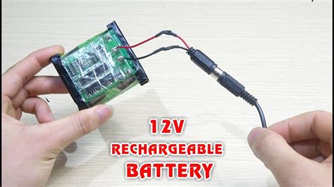 How To Make 12v Rechargeable Battery Pack From 18650 Battery Youtube