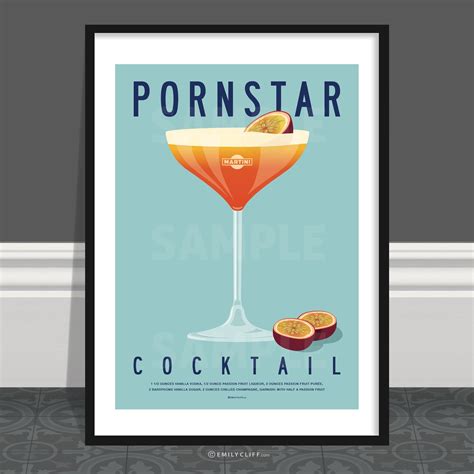 pornstar martini cocktail poster print posters porn star etsy canada