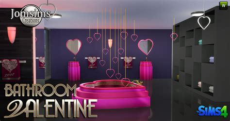 Sims 4 Ccs The Best Valentine Bathroom Set By Jomsims