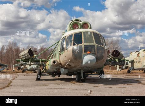 Abandoned Russian Military Transport Helicopter Stock Photo Alamy