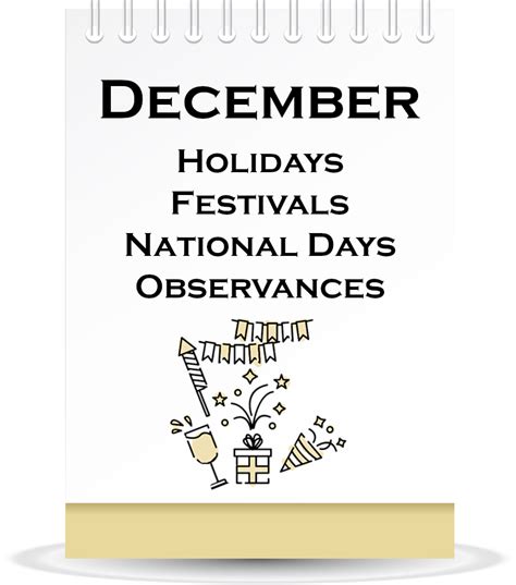 December Month Long Observances Web