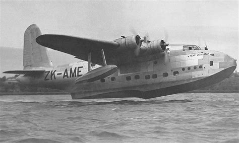 Short Sunderland Modified For Civilian Use Flying Boat Amphibious Aircraft Vintage Aircraft