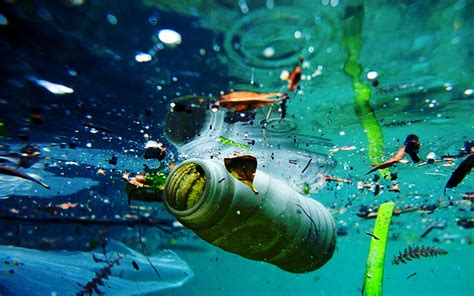 Contaminación Del Agua Plástica Oceánica Papel Pintado De Plástico