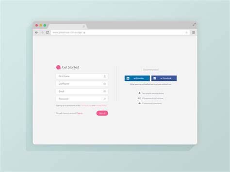 Sign Up Form By Regy Perlera On Dribbble