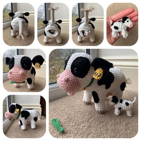 You Can Crochet A Mama Cow With Her Baby Calf And It Is Absolutely Adorable