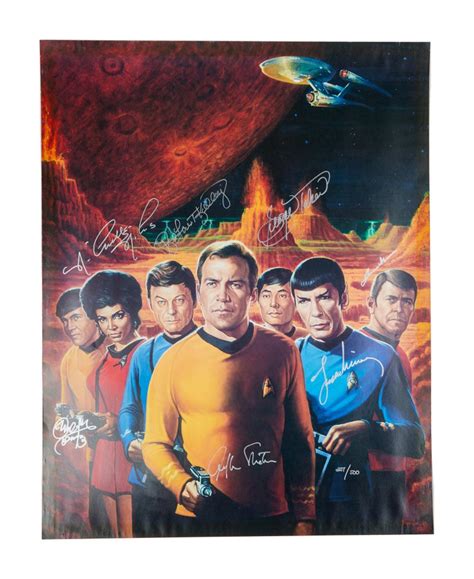 At Auction Star Trek Cast Signed Limited Edition Lithograph Print