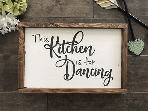 3D Wood Sign | This Kitchen Is For Dancing | Kitchen Sign | Farmhouse ...