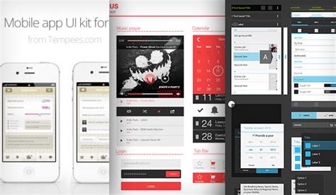 15 Free Mobile App UI PSD Kits - GraphicsFuel