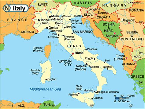 Italy Political Map By From Worlds Largest Map Store