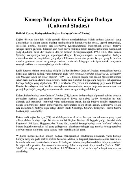Konsep Budaya dalam Kajian Budaya - Koentjaraningrat memberikan