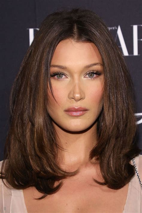 Bella Hadid Make Up Close Up Face Beautiful Hair Eyes Bella Hadid