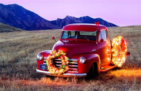 1953 Chevy Pickup Truck Decorated With Holiday Lights Colo © Alaska