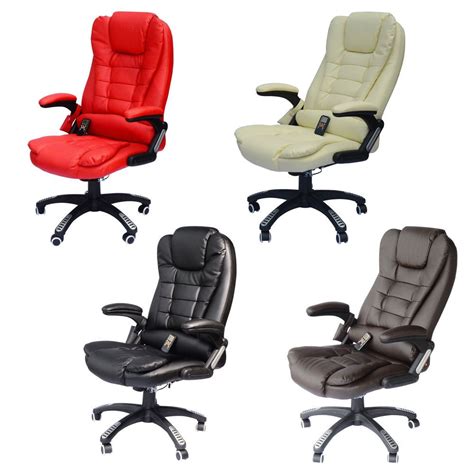 home office computer desk massage chair executive ergonomic heated vibrating homcom ebay office