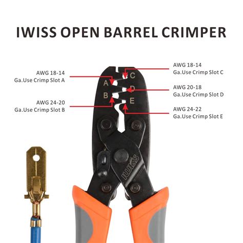 Iwiss Open Barrel Terminal Crimper Plier Tool For Molex Style Delphi